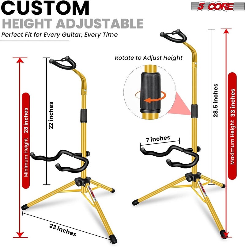 5 Core Guitar Stand Pair Floor Folding Holder Soporte Para Guitarra for Acoustic Electric Bass - Image 2